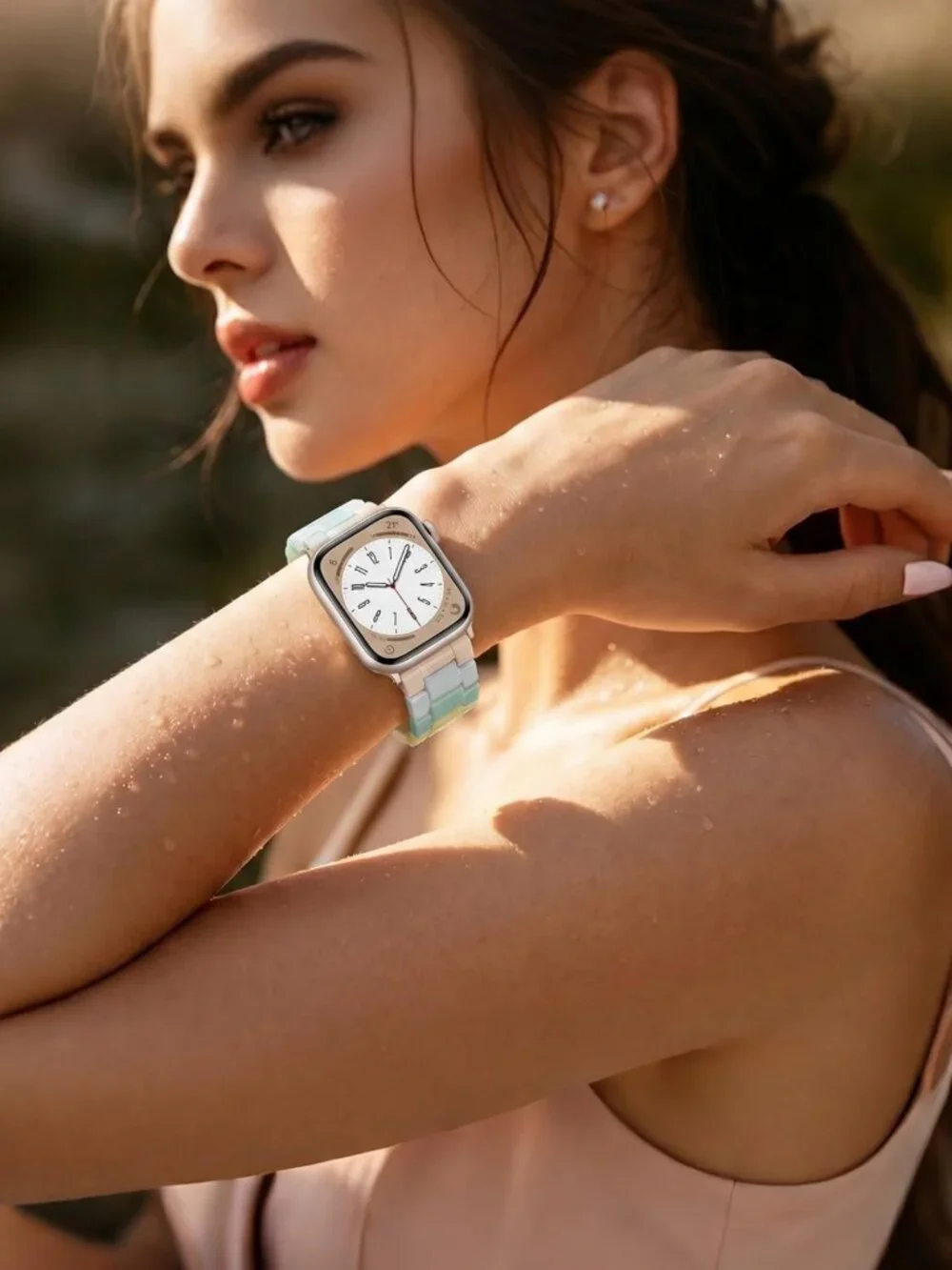 Colorful Resin Apple Watch Band - Lightweight Fashion Strap for 40/41/42mm